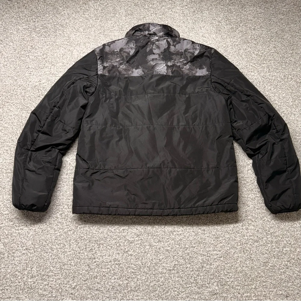 Kids Boys ZeroXposur Gray‎ Black Camo Neon Green Puffer Jacket Size XXL (18/20)